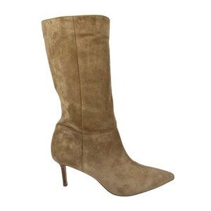 Lauren Ralph Lauren Women's Leannah Dress Boots Suede Camel Size 8B